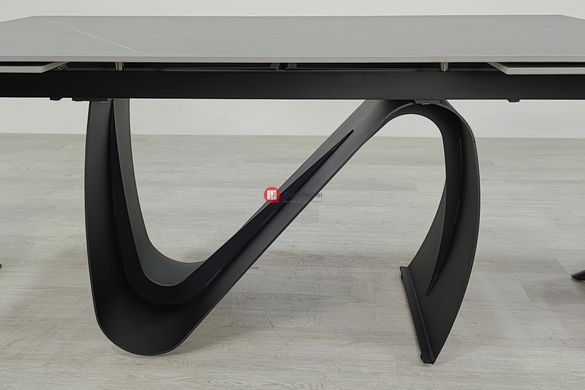 CentrMebel | Стіл обідній розкладний керамічний JULIAN 160(240)х90 (сірий мармур) 8
