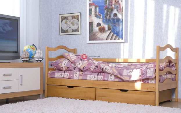 CentrMebel | Детская кровать "София" с защитной перегородкой от стены, без ящиков 3