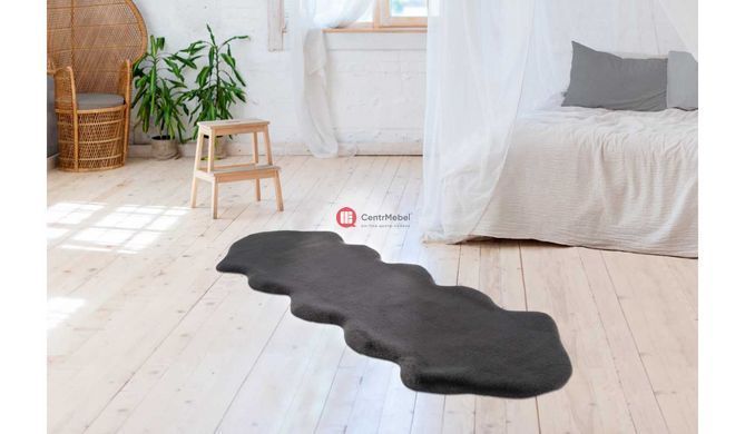 CentrMebel | Килим Rabbit Double Sheepskin Anthracite 60x180 2