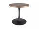 CentrMebel | Стіл обідній круглий нерозкладний з МДФ та натурального шпону Amadeo &Oslash; 80 (горіх) 6