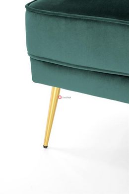 CentrMebel | Крісло для відпочинку SANTI (темно-зелений/золотий) 6