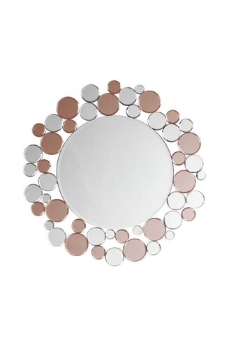 CentrMebel | Настінне дзеркало Chelsy SM1925 Silver/Pink (срібний; рожевий) 1