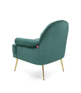 CentrMebel | Крісло для відпочинку SANTI (темно-зелений/золотий) 3