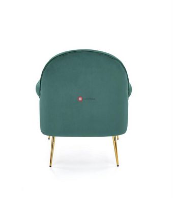 CentrMebel | Крісло для відпочинку SANTI (темно-зелений/золотий) 4