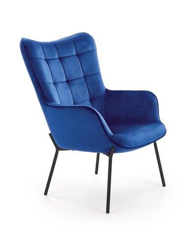 CentrMebel | Кресло CASTEL (темно-синий/черный) 1