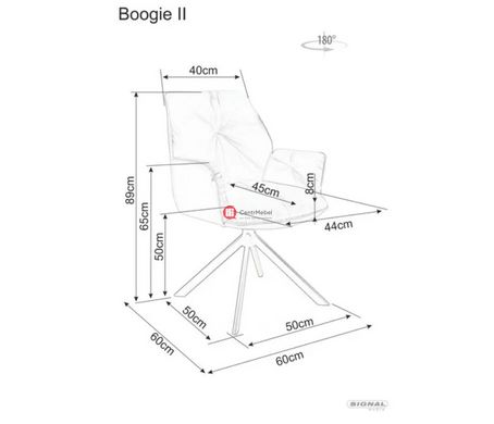CentrMebel | Стул обеденный бархатный BOOGIE II VELVET (черный) 5