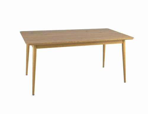 CentrMebel | Стол обеденный прямоугольный раскладной из МДФ и натурального шпона Timber 160(200)х90 (дуб) 1