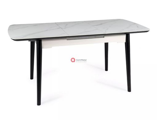 CentrMebel | Стіл обідній прямокутний розкладний керамічний Apollo 150(190)х90 (білий мармур) 2