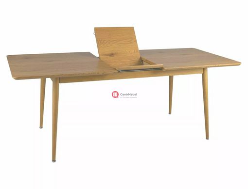 CentrMebel | Стол обеденный прямоугольный раскладной из МДФ и натурального шпона Timber 160(200)х90 (дуб) 3