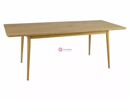 CentrMebel | Стол обеденный прямоугольный раскладной из МДФ и натурального шпона Timber 160(200)х90 (дуб) 2