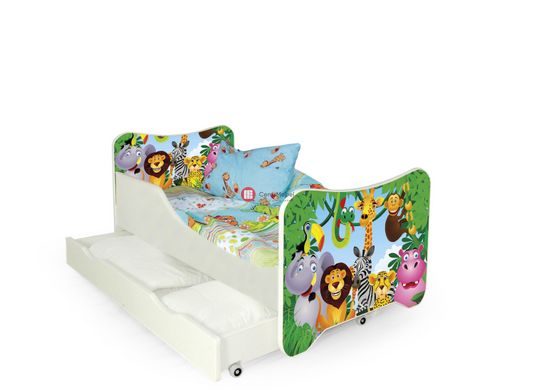 CentrMebel | Кровать детская HAPPY JUNGLE (разноцветный) 4