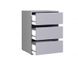 CentrMebel | Комод внутренний 3S к шкафу STARLET WHITE TWTK23 (A06 серый) 4