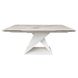 CentrMebel | Стіл обідній прямокутний розкладний керамічний Rio Sofia Gold 160(240)х90 (білий мармур) 2