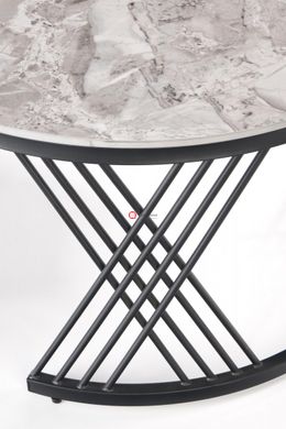 CentrMebel | Комплект FLAMINGO, 2 столов журнальных (серый мрамор/черный) 4