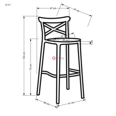 CentrMebel | Барний стілець H111 (натуральний) 11