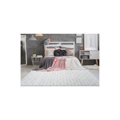 CentrMebel | Килим Vivica 125 geo White/GreyBlue 120х160 (білий; сірий) 2