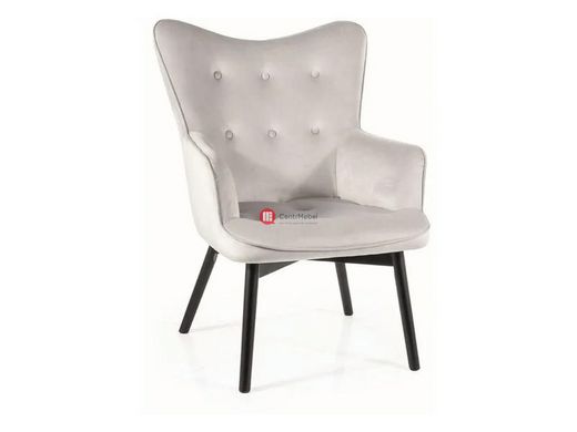 CentrMebel | Кресло для отдыха CARMEN VELVET (светло-серый) 1