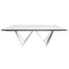CentrMebel | Стіл обідній прямокутний розкладний керамічний Fjord Silver Shadow 200(300)х100 (білий мармур) 5